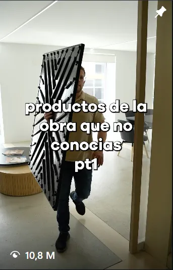 Reel de Revestech (Alicante): «Productos de la obra que no conocías pt1», 10,8M visitas en Instagram